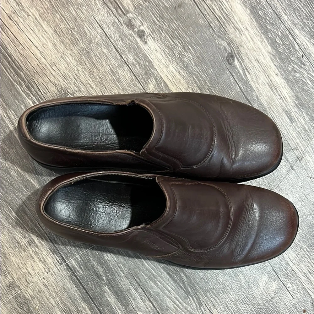 Brown Slip-On Leather Shoes for Casual Wear